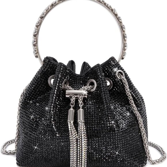 Bling Crystal Rhinestone Purse for Women Sparkly Clutch Handbag Crossbody Bag fo - Picture 1 of 7